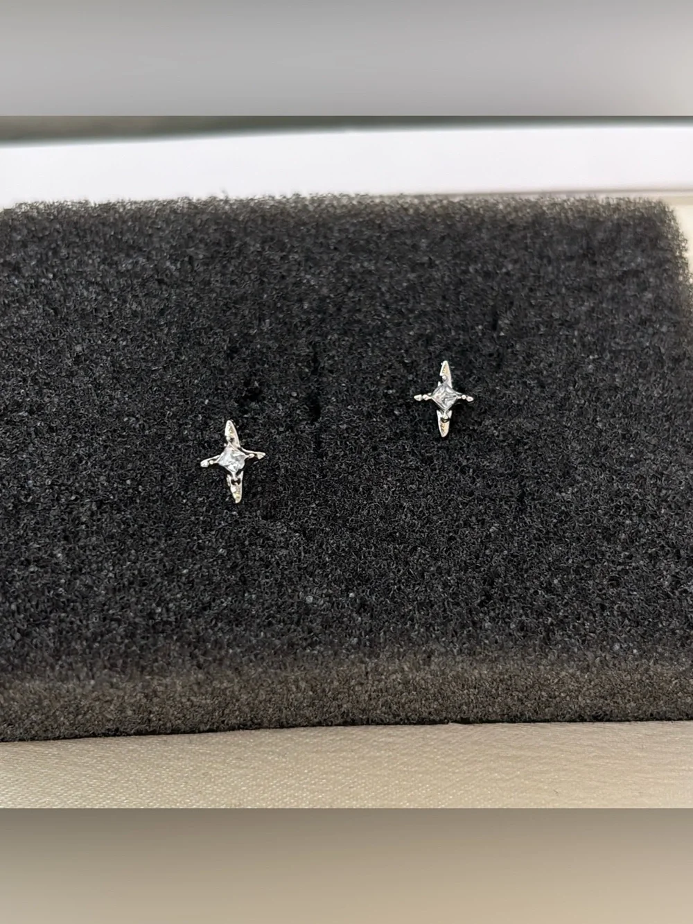 8mm CZ Star Stud Earrings for Men Women Streetwear Hip Hop Punk Unisex Earrings